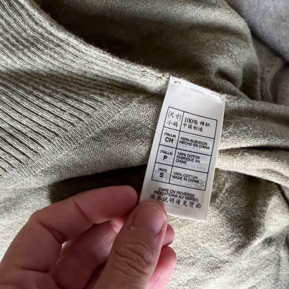 Max Studio Olive Green Light Weight Off Shoulder Sweater - Picture 3 of 3